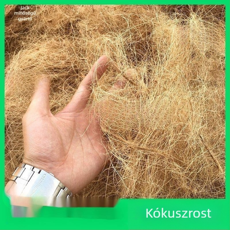 Kókuszrostból készült virágtartó készlet a kerthez — három darab, anyag: Egyéb, nyomógombos vízkiáramlás, forgófejű fúvóka