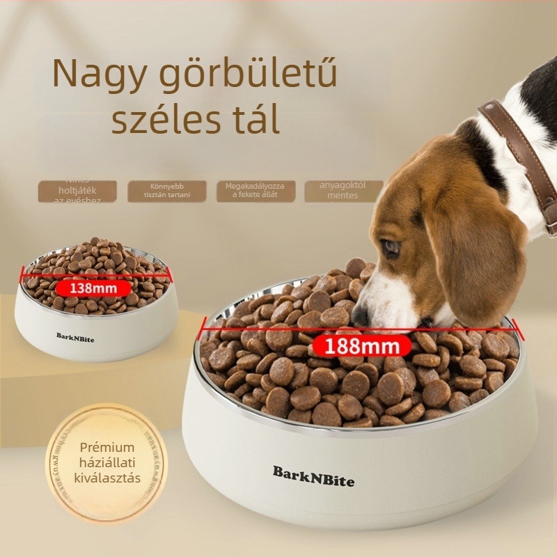 Barknbite macska tál rozsdamentes acélból, csúszásmentes, termékkód BK-2401A/B