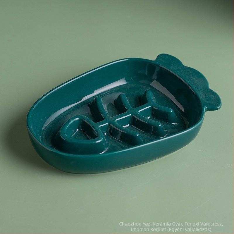 Macska kerámia tál, kézi etetés, nem automatikus etetés, háziállat etetőtál