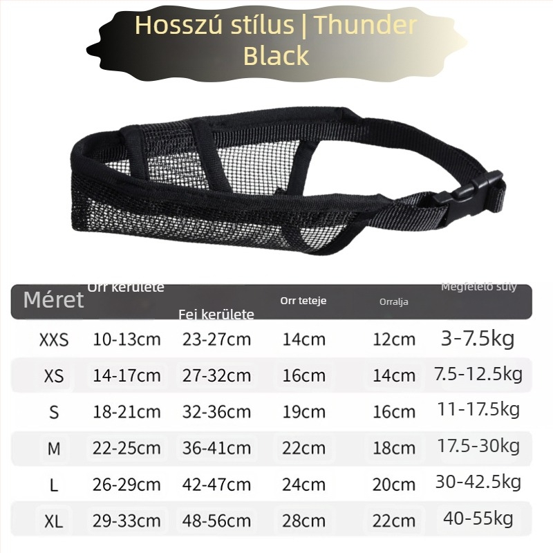 Kutyaszájkosár az evés és nyalogatás megakadályozására, megakadályozza az ugatást, nagy, közepes és kicsi méretű kutyáknak.