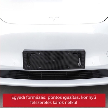Tesla Model Y és Model 3 rendszámtábla keret – műanyag, védelem, kompatibil Model Y/Model 3