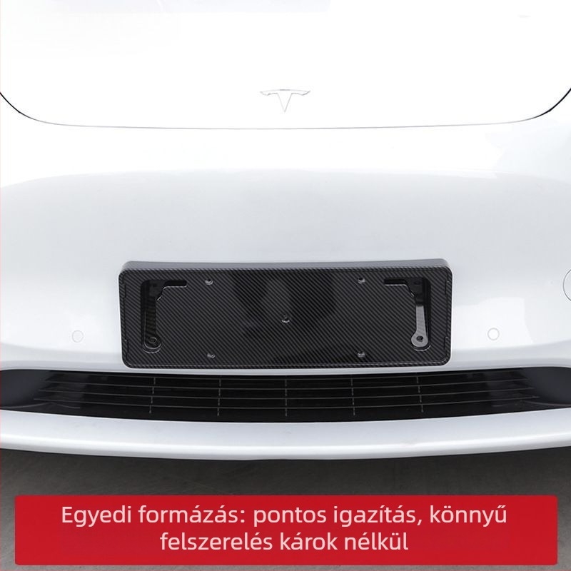 Tesla Model Y és Model 3 rendszámtábla keret – műanyag, védelem, kompatibil Model Y/Model 3
