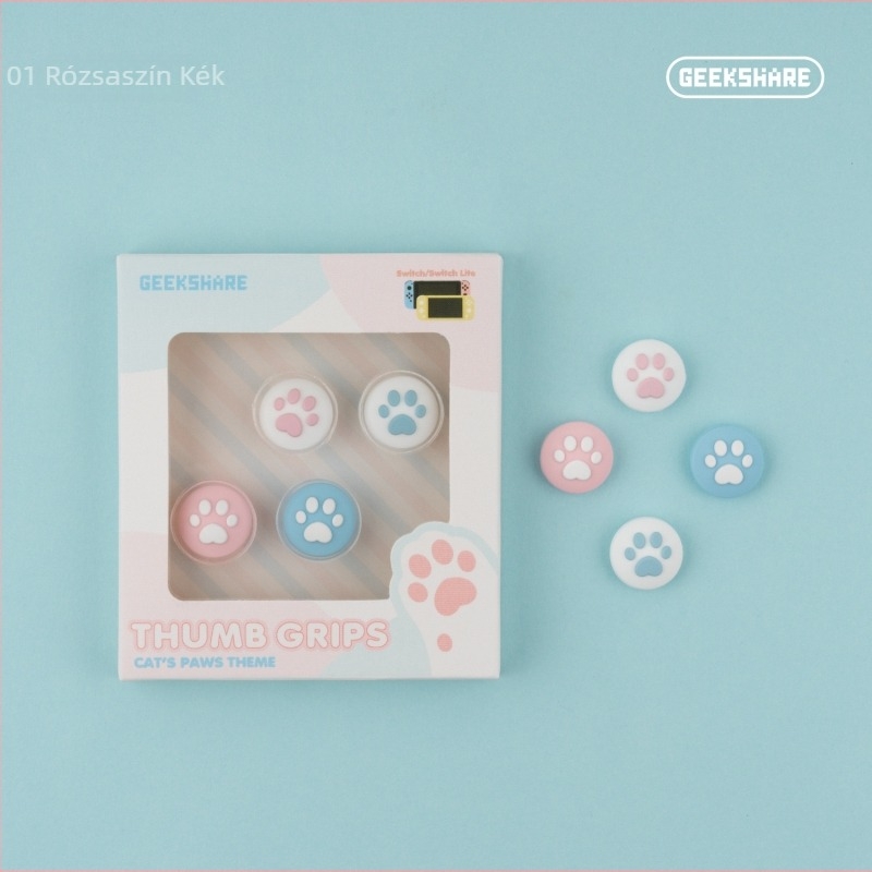 Nintendo Switch Lite szilikon joysticketok készlet macskakarom dizájnnal; négy sapka; kompatibilis a Nintendo Switch és Switch Lite eszközzel; tömeg körülbelül 19 g