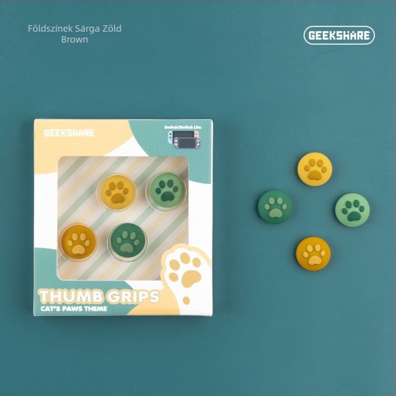 Nintendo Switch Lite szilikon joysticketok készlet macskakarom dizájnnal; négy sapka; kompatibilis a Nintendo Switch és Switch Lite eszközzel; tömeg körülbelül 19 g