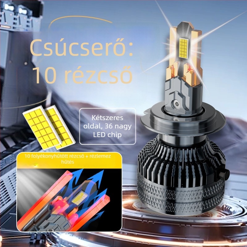Autó LED fényszóró, 200W, 12V, 39800LM, IP68, kompatibilis H1/H3/H4/H7/H11/9005/9006/9012