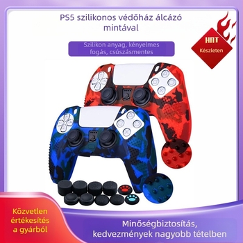 PS5 kontroller szilikon védőtok kamuflált granulált textúrával