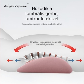 Memóriahabos derékpárna ágyban és autóban, univerzális kompatibilitás, minimalist dizájn, közepes légáteresztés