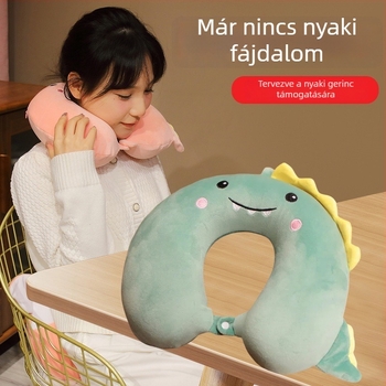 U-formájú nyakpárna memóriahab töltettel, kristály-velúr borítással, a nyak és a nyaki gerinc támogatására, utazásokhoz