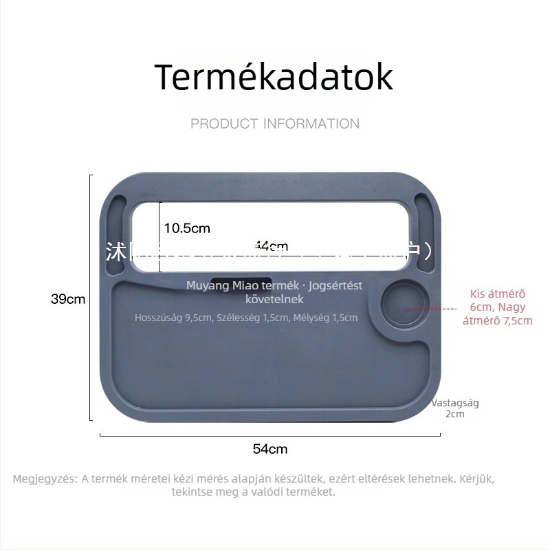 Teherautó belső étkezőasztal állítható szögben, falra szerelhető, univerzális kompatibilitás, anyag: műanyag‑fa
