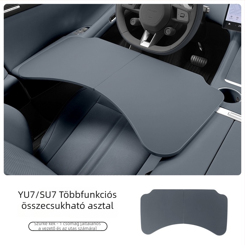 Coolness ABS autós összecsukható kisasztal – Multifunkciós íróasztal és étkezőasztal Xiaomi Yu7/SU7 készülékhez, Modell: Kisasztal