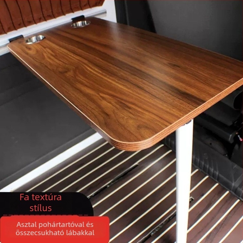 Falra szerelhető, összecsukható fa asztal autóhoz – univerzális tárolás (Anyag: Fa; Telepítés: Falra szerelhető; Típus: Összecsukható asztal; Kompatibilitás: Univerzális)