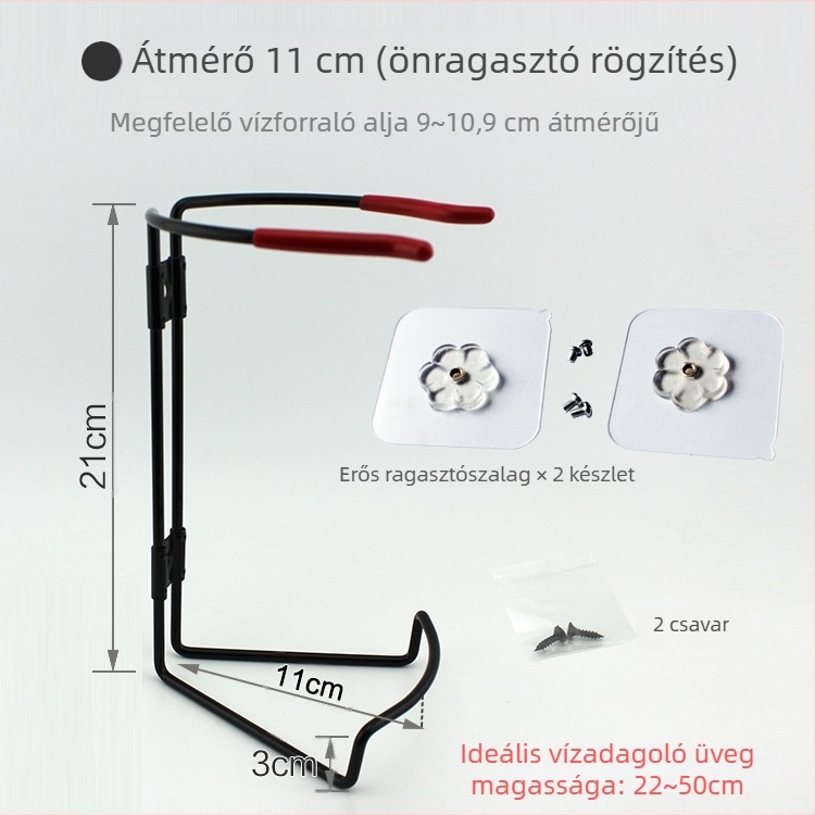 Jármű elektromos teáskanna tartó – fémszerkezet, TS11 modell, kompatibilis más alkatrészekkel, ajtóba helyezhető tartó és ülés hátuljához