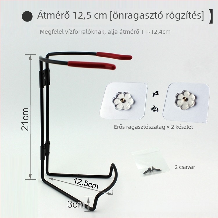 Jármű elektromos teáskanna tartó – fémszerkezet, TS11 modell, kompatibilis más alkatrészekkel, ajtóba helyezhető tartó és ülés hátuljához
