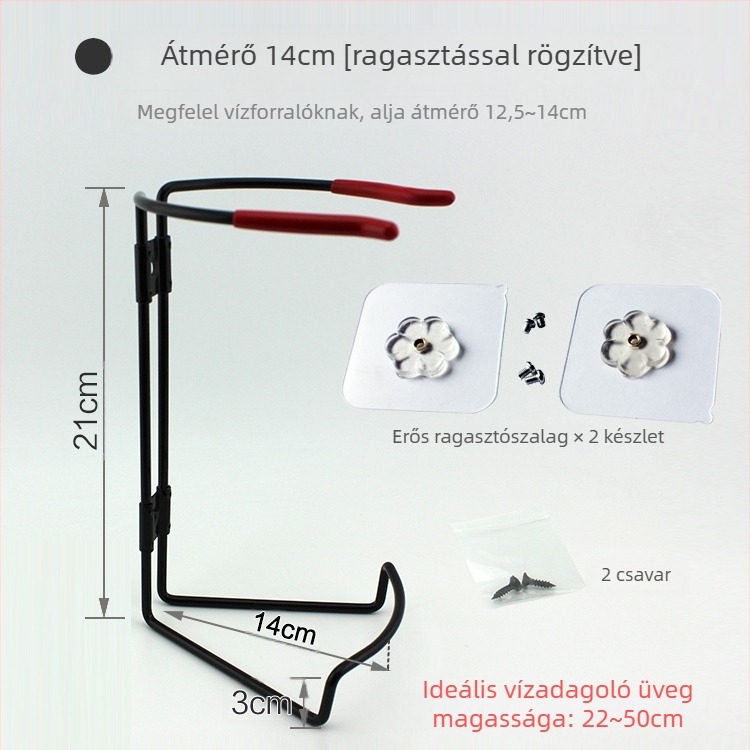Jármű elektromos teáskanna tartó – fémszerkezet, TS11 modell, kompatibilis más alkatrészekkel, ajtóba helyezhető tartó és ülés hátuljához