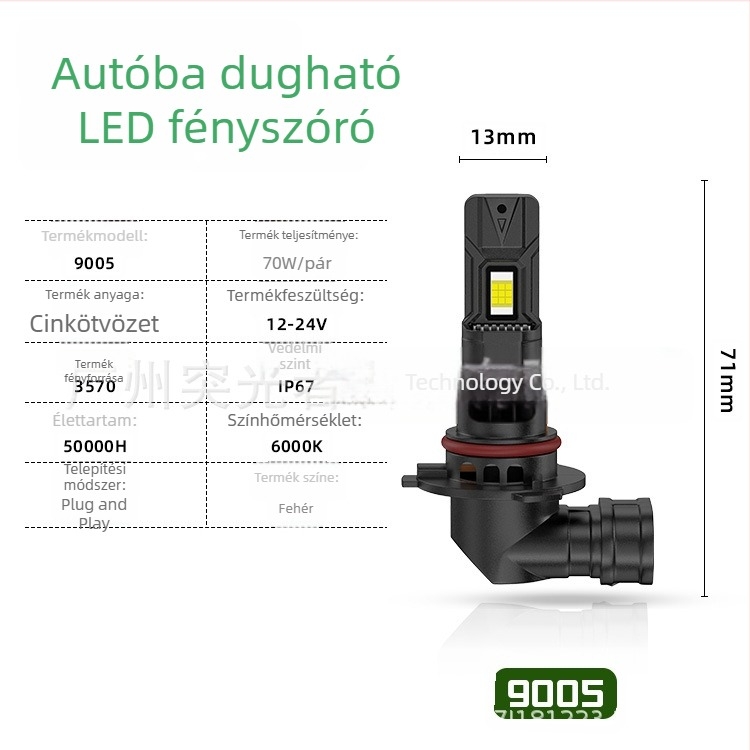 TGZ rendkívül fényes autófényszórók H1 H3 H7, LED ködfényszórók H4 magas és alacsony fényerővel, H11 9012