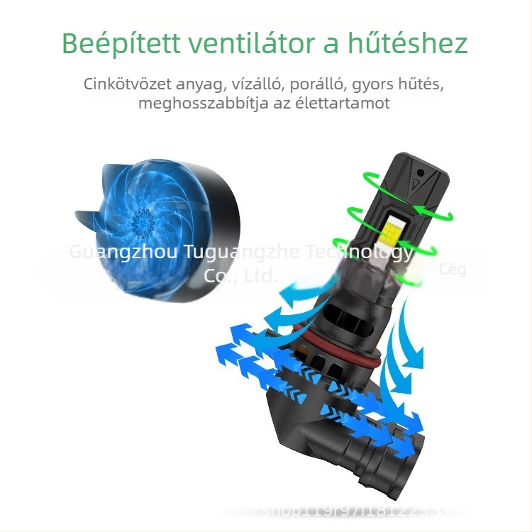 TGZ rendkívül fényes autófényszórók H1 H3 H7, LED ködfényszórók H4 magas és alacsony fényerővel, H11 9012