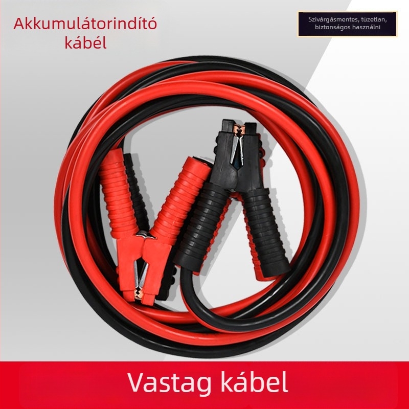 Autó akkumulátor indító kábel, tiszta réz, Fire Line modell, vészhelyzeti indító kábel