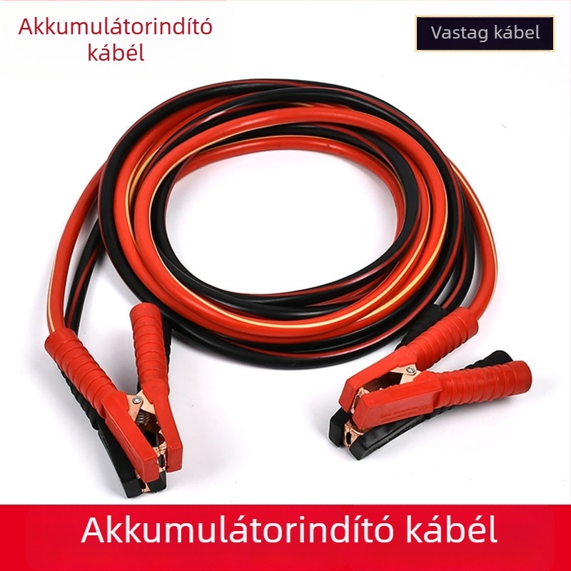 Autó akkumulátor indító kábel, tiszta réz, Fire Line modell, vészhelyzeti indító kábel