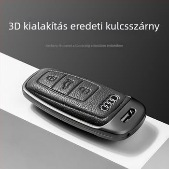 Audi kulcstartó tok | Anyag: báránybőr | Stílus: Üzleti