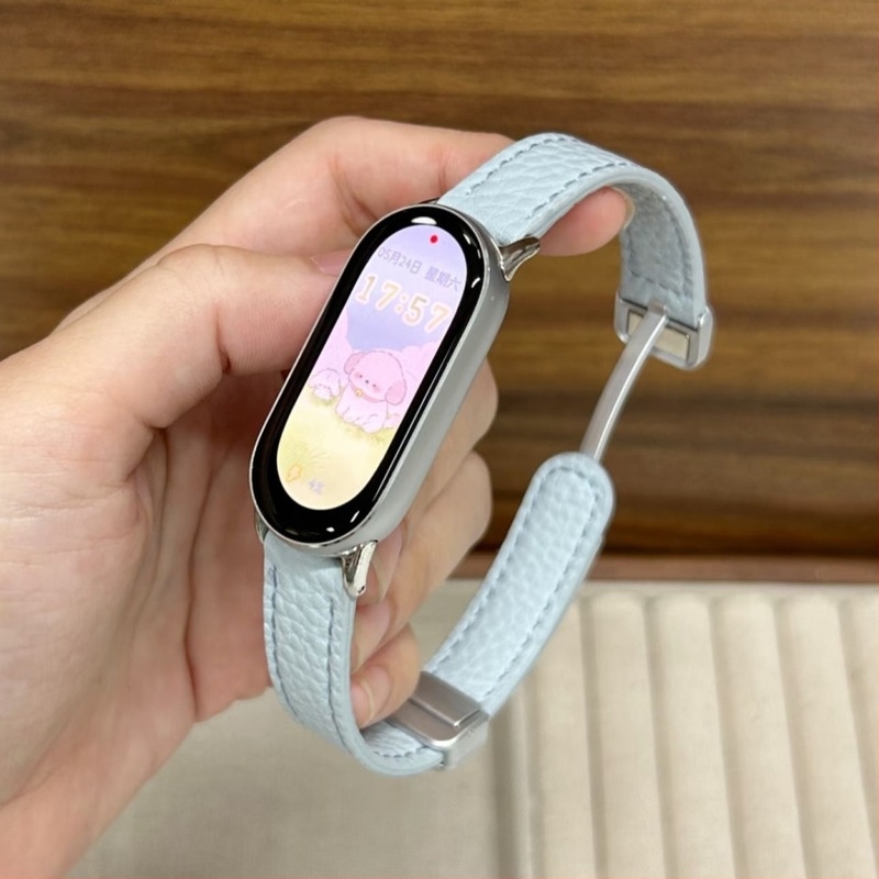 Kavicsos textúrájú mágneses pánt Xiaomi Mi Band 9-höz, kompatibilis Mi Band 10/8/NFC karkötőkkel, könnyű luxus stílus