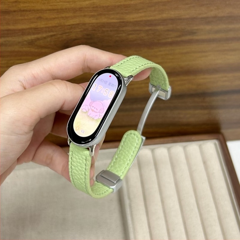 Kavicsos textúrájú mágneses pánt Xiaomi Mi Band 9-höz, kompatibilis Mi Band 10/8/NFC karkötőkkel, könnyű luxus stílus