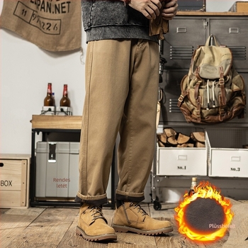 Mindennapi munkaruha nadrág, pamut, egyenes szabás, középmagas derék, cipzár