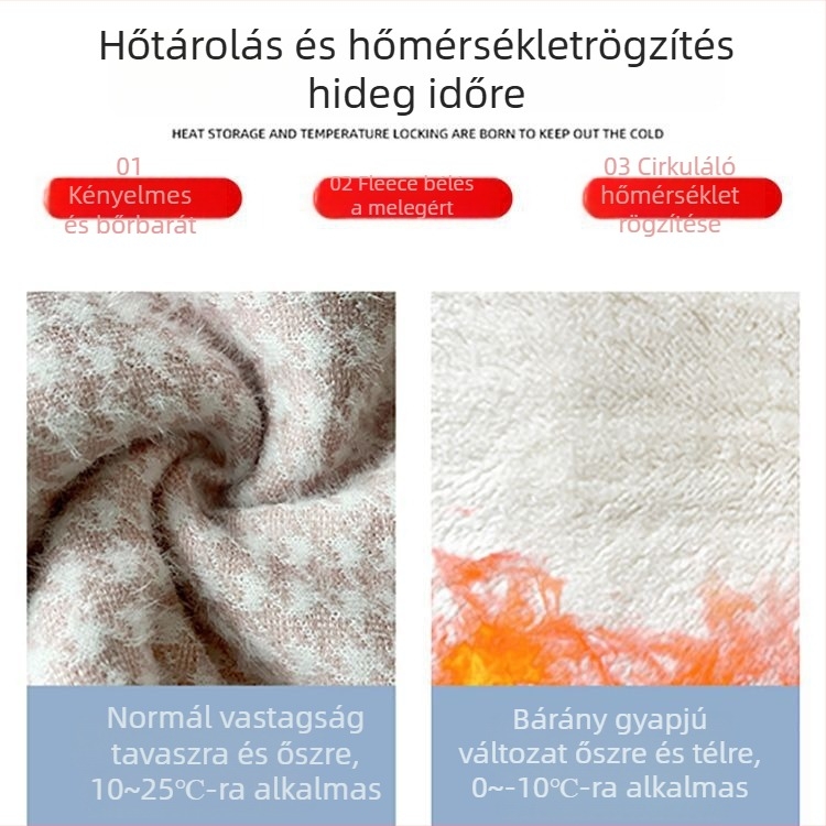 Női széles lábú nadrág Lambswoolból, Houndstooth mintával, őszi–téli 2025, casual, alacsony testűeknek