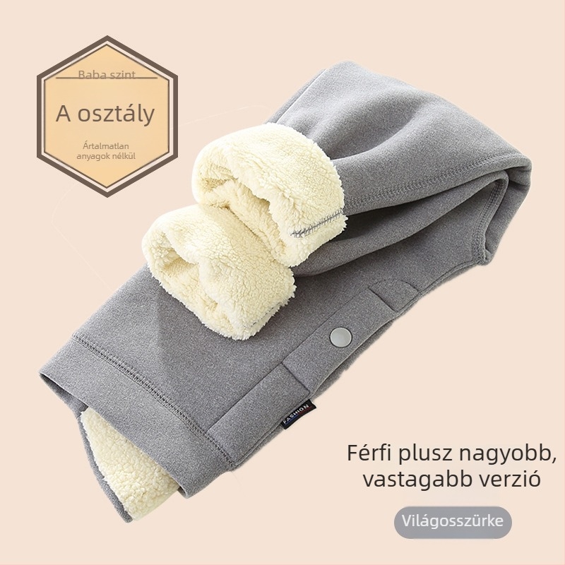 Téli gyerekeknek melegítés nadrág, magas derekú, pamut, fleece bélés, 8+ éveseknek