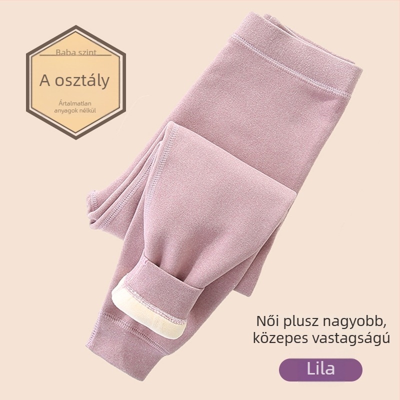 Téli gyerekeknek melegítés nadrág, magas derekú, pamut, fleece bélés, 8+ éveseknek