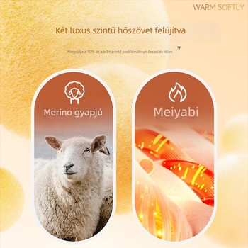 Női gyapjú meleg alapréteg felső fél magas gallér, hosszú ujjú, vastag anyag 251–300 g/m², antibakteriális