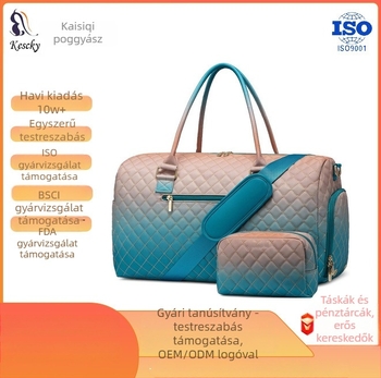 Üzleti utazótáska cipőrekesztessel, nylon, 36–55L, vízálló, száraz–nedves elválasztás