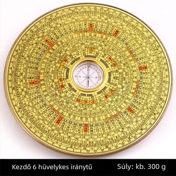 Réz Bagua iránytű – hordozható Feng Shui eszköz Bagua geometriával
