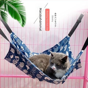 Macska függőágy textileből, fészek/kisállatketrec (Anyag: Textil; Cél: Macska; Kategória: Fészek, Kisállat ketrec)