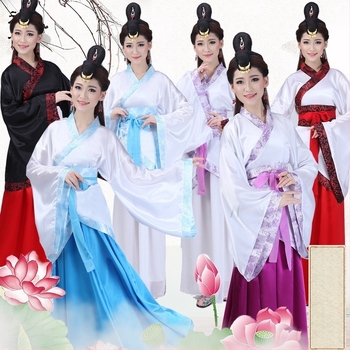 Női Hanfu ruha görbült szegéllyel, Chang’e tánc kostüm, hagyományos kínai öltözet előadásokhoz, diák korabeli viselet, ballagási és felnőtt ceremónia ruházat