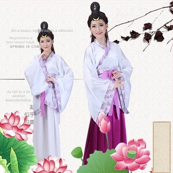 Női Hanfu ruha görbült szegéllyel, Chang’e tánc kostüm, hagyományos kínai öltözet előadásokhoz, diák korabeli viselet, ballagási és felnőtt ceremónia ruházat