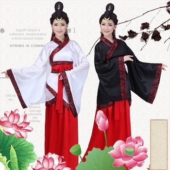 Női Hanfu ruha görbült szegéllyel, Chang’e tánc kostüm, hagyományos kínai öltözet előadásokhoz, diák korabeli viselet, ballagási és felnőtt ceremónia ruházat