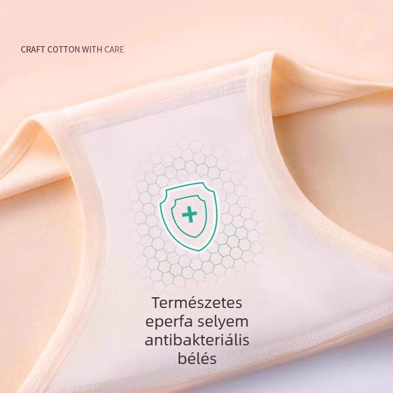 Női pamut magas derekú alsónemű, hasformálás és csípőemelés, lélegző és antibakteriális, bélés Mulberry selyem a keretben, egyszínű, plusz méret