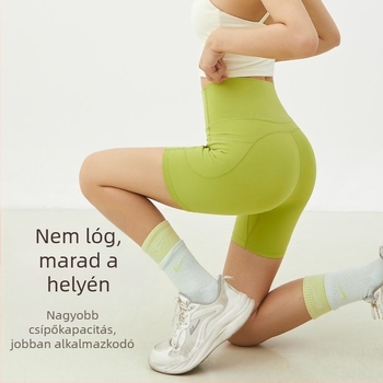 Női sport rövidnadrág – fenékemelés, magas derék, haskontroll (Nylon 80%, negyed hosszúságú rövidnadrág, jóga)