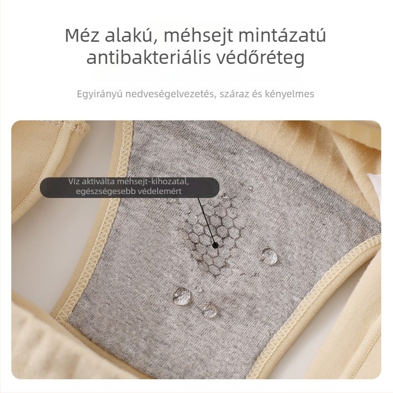 Női magas derekú pamut háromszög bugyi, haskontrollal, antibakteriális, seamless, fő anyag: 95% pamut, belső 100% pamut
