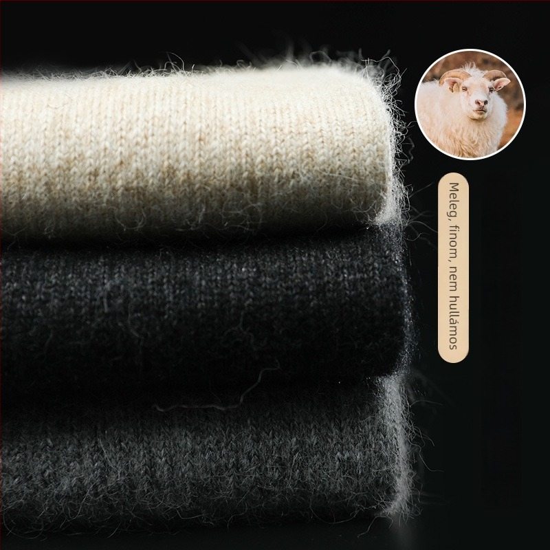 Sima varrás nélküli magas derekú melegítő leggings kasmírból, 100% kasmír, vastag anyag 251-300 g/m², uniszex