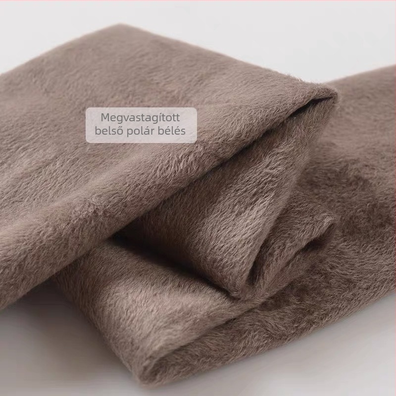 800D arany pamut fleece-betéttel, női termo harisnyanadrág őszre–télre, vékony fleece, meleg pamutból, karcsúsítás és fenékemelés