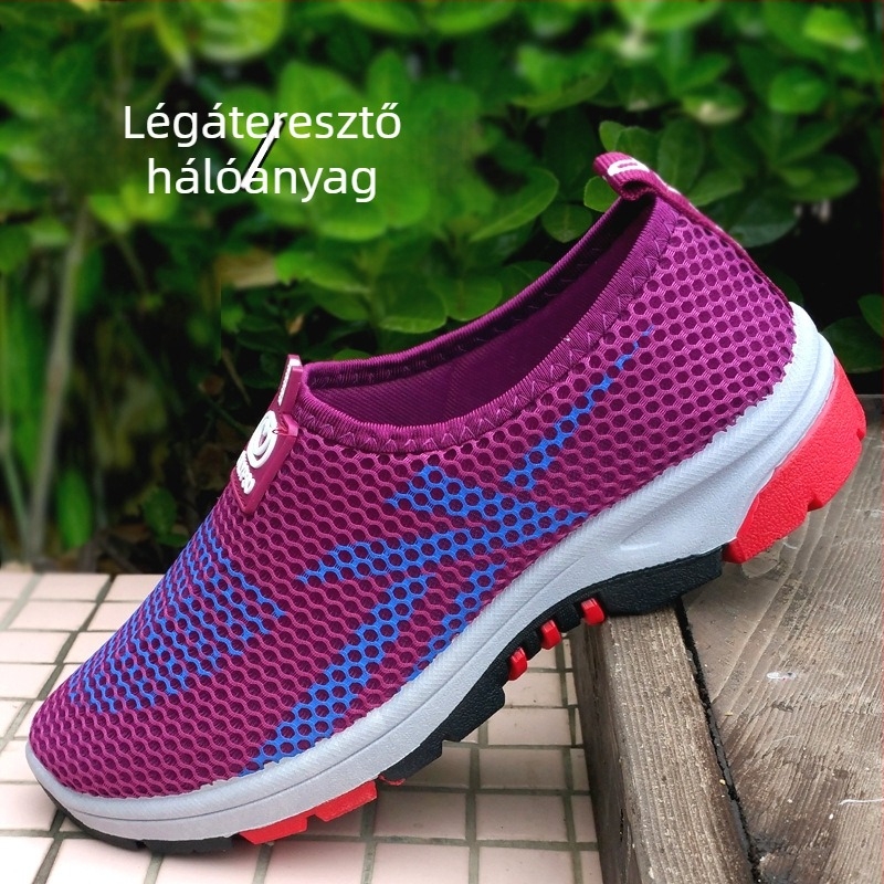 Női vászon cipő Old Beijing stílusban – slip-on stílusú, csúszásmentes, lélegző felsőrész, velúr belső, mindennapi etno stílus