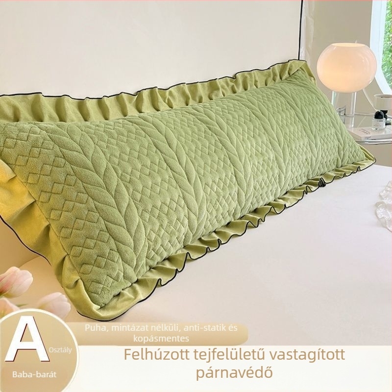 Tej velúr quiltelt párnahuzat pároknak — 40s szövet, reaktív festés