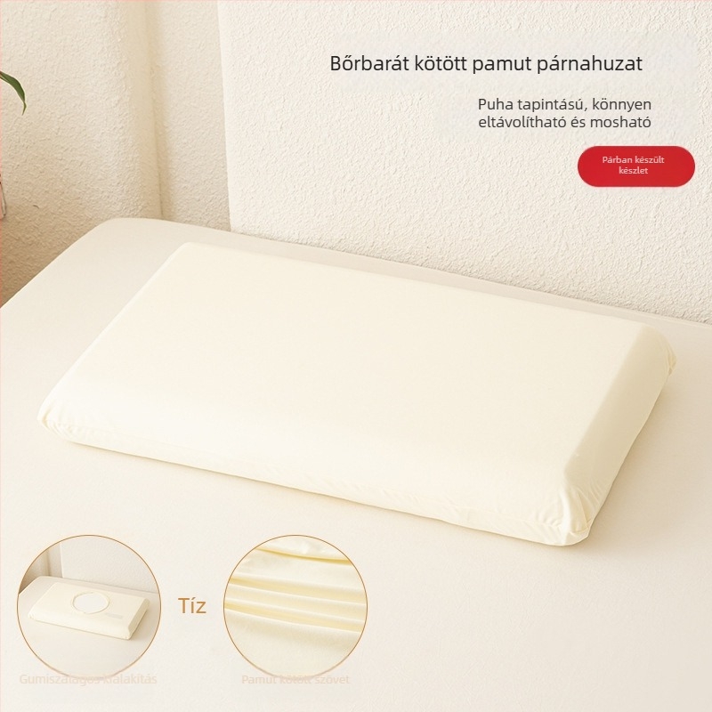 Párnahuzat – kötött pamutból, kompatibilis memóriahabos párnákkal, 100% pamut, reaktív nyomtatás és színezés