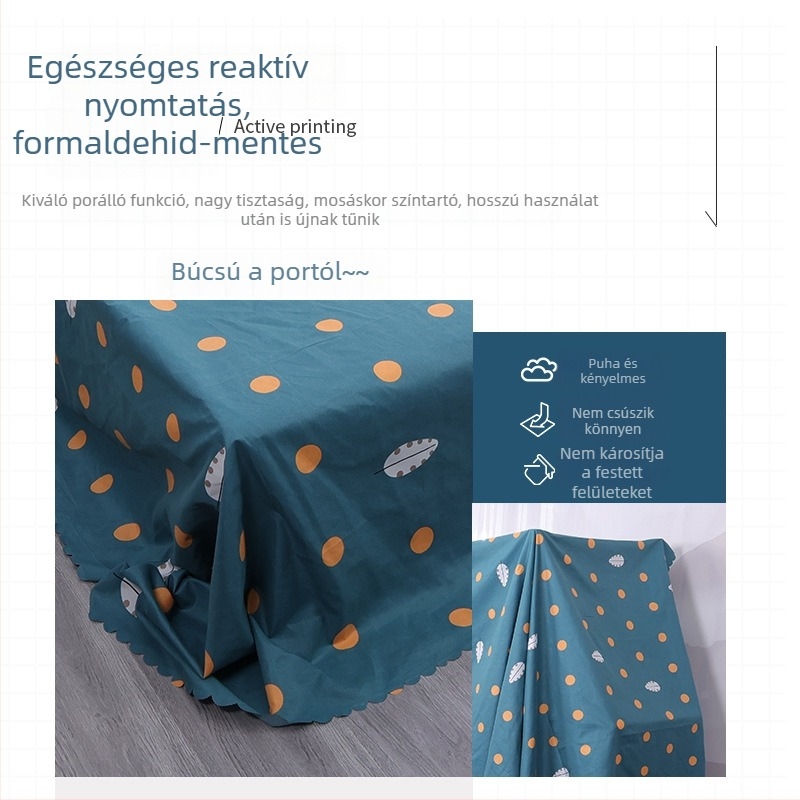 Bútorok porvédő készlet: ágyhuzat, szekrényhuzat és kanapéhuzat, modern minimál stílusú textíliás dekoráció