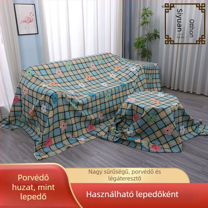 Bútorok porvédő készlet: ágyhuzat, szekrényhuzat és kanapéhuzat, modern minimál stílusú textíliás dekoráció