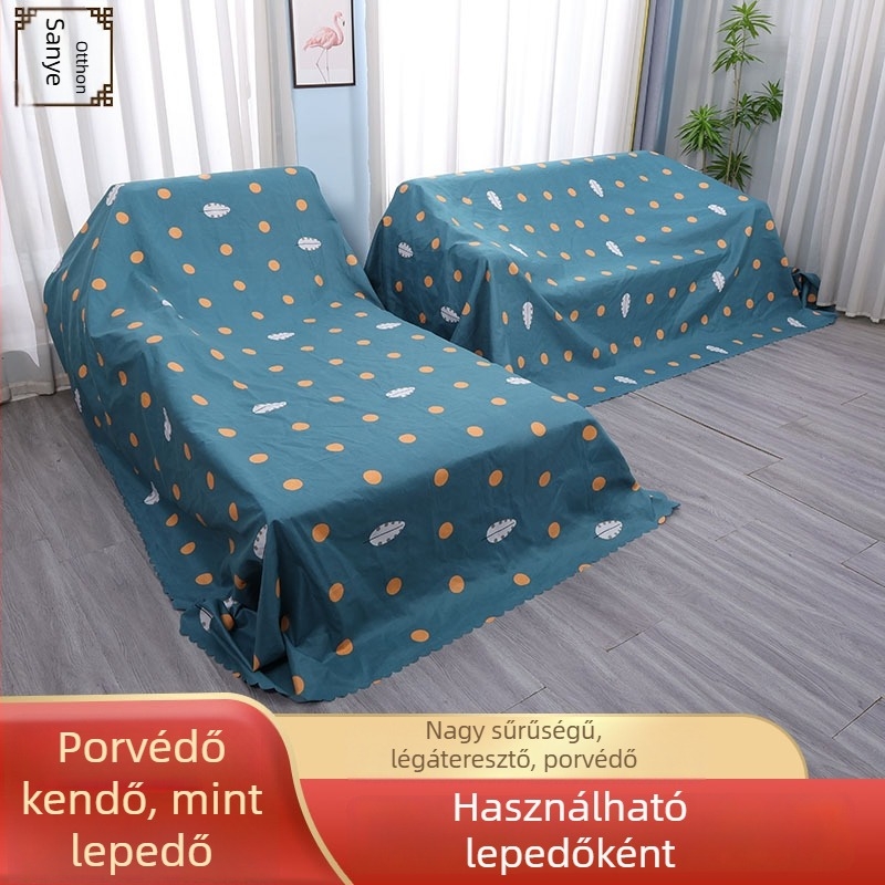 Bútorok porvédő készlet: ágyhuzat, szekrényhuzat és kanapéhuzat, modern minimál stílusú textíliás dekoráció