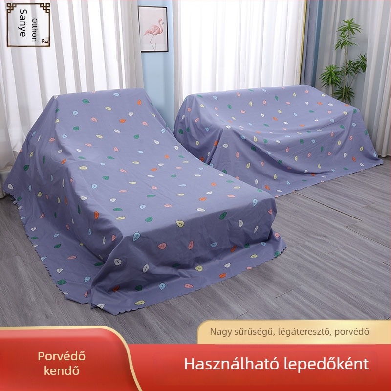 Bútorok porvédő készlet: ágyhuzat, szekrényhuzat és kanapéhuzat, modern minimál stílusú textíliás dekoráció