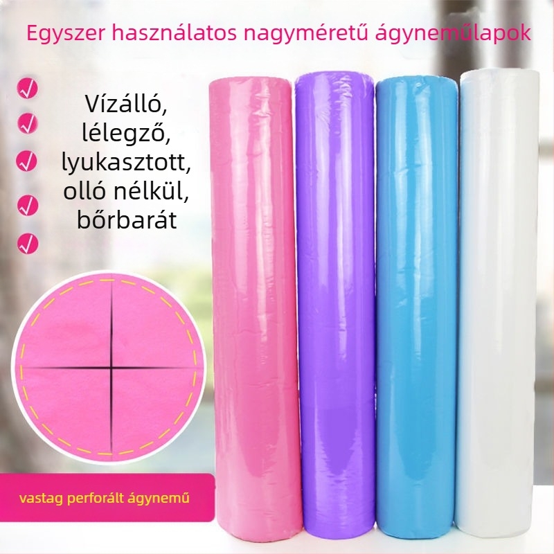 Eldobható ágyhuzat tekercs, nem szőtt anyagból, lélegző, reaktív nyomtatás és festés, modern minimalista stílus