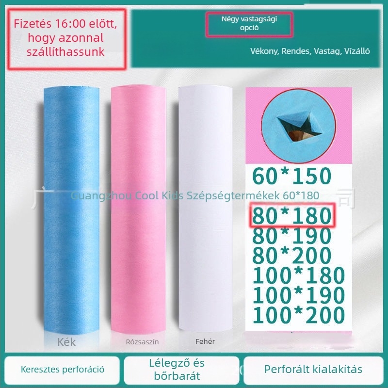 Eldobható ágyhuzat tekercs, nem szőtt anyagból, lélegző, reaktív nyomtatás és festés, modern minimalista stílus
